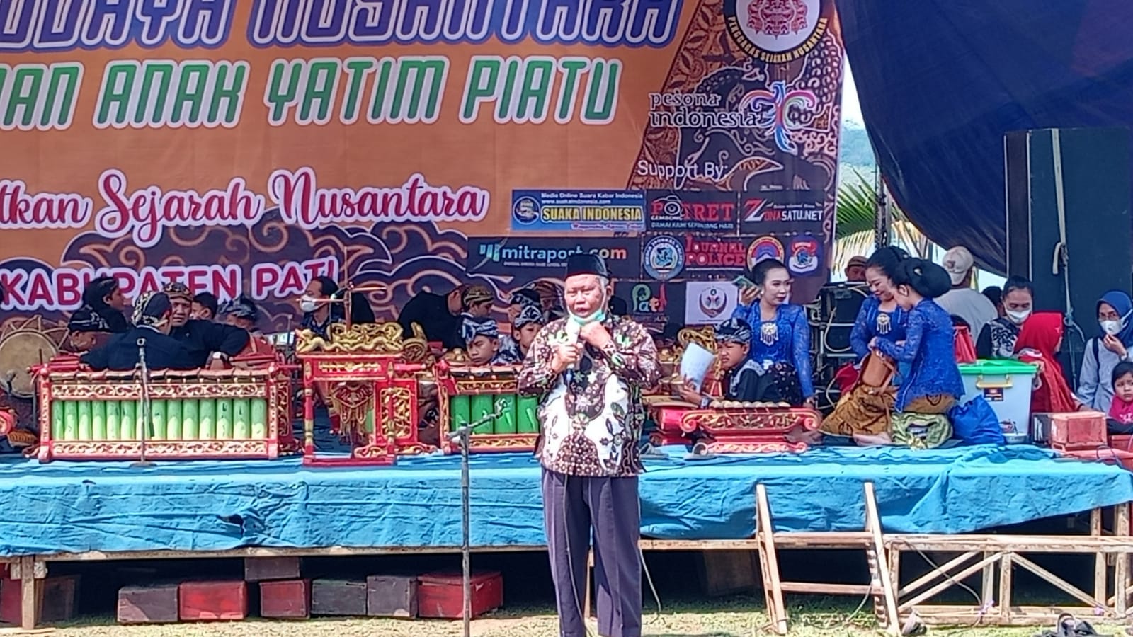 Anggota DRPD Pati, Rusdi sambutan dalam acara Gebyar Budaya Nusantara, Sabtu (30/7/2022)